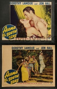 1k506 ALOMA OF THE SOUTH SEAS 5 LCs 1941 wonderful images of Dorothy Lamour in sarong, Jon Hall!