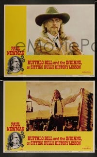 1k075 BUFFALO BILL & THE INDIANS 8 LCs 1976 Burt Lancaster, Paul Newman as William F. Cody!