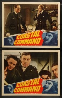 1k697 COASTAL COMMAND 3 LCs 1943 J.B. Holmes directed, WWII action art of naval air patrol!