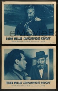 1k699 CONFIDENTIAL REPORT 3 LCs 1962 different images of Orson Welles as Mr. Arkadin!