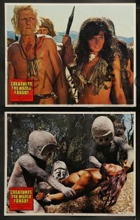 1k087 CREATURES THE WORLD FORGOT 8 LCs 1971 Hammer, sexy Julie Ege & cavemen!