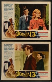 1k714 DEMENTIA 13 3 LCs 1963 Francis Ford Coppola, Roger Corman, The Haunted & the Hunted!