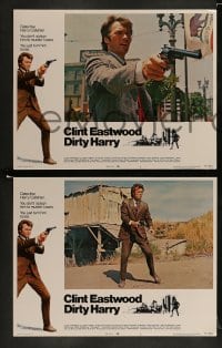1k101 DIRTY HARRY 8 int'l LCs 1971 great images of Clint Eastwood, Don Siegel crime classic!