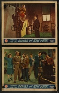 1k723 DOCKS OF NEW YORK 3 LCs 1945 Leo Gorcey, Huntz Hall & East Side Kids, Wallace Ford!