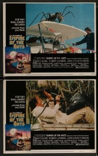 1k113 EMPIRE OF THE ANTS 8 LCs 1977 H.G. Wells, great Drew Struzan border art of monster attacking!