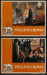 1k120 FELLINI'S ROMA 8 LCs 1972 Italian Federico classic, the fall of the Roman Empire!