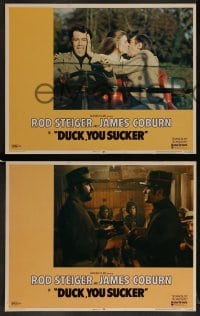 1k123 FISTFUL OF DYNAMITE 8 LCs 1972 Sergio Leone, Rod Steiger & James Coburn, Duck You Sucker!
