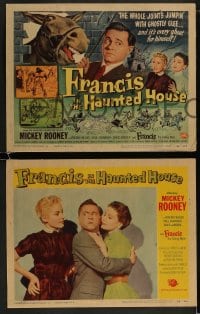 1k130 FRANCIS IN THE HAUNTED HOUSE 8 LCs 1956 Mickey Rooney with the talking mule, wacky horror!