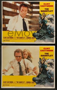 1k405 GAUNTLET 7 LCs 1977 Clint Eastwood & Sondra Locke, border art by Frank Frazetta!