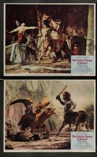 1k143 GOLDEN VOYAGE OF SINBAD 8 LCs 1973 Ray Harryhausen, cool fantasy special effects images!