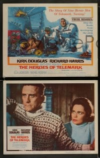 1k160 HEROES OF TELEMARK 8 LCs 1966 Kirk Douglas & Richard Harris stop Nazis from making atom bomb!