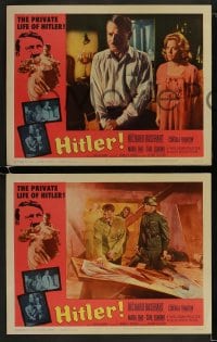 1k410 HITLER 7 LCs 1962 Richard Basehart in title role as Adolf, Maria Emoa as Eva Braun!