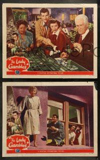1k756 LADY GAMBLES 3 LCs 1949 Barbara Stanwyck is a compulsive gambler in Las Vegas, Robert Preston