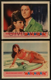 1k215 MASQUERADE 8 LCs 1965 Cliff Robertson, Jack Hawkins, sexy Marisa Mell, one in bikini!