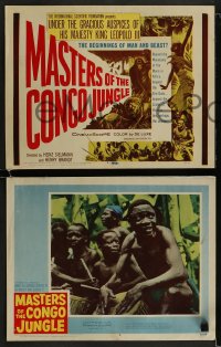 1k217 MASTERS OF THE CONGO JUNGLE 8 LCs 1960 the beginnings of man & beast, great TC art!