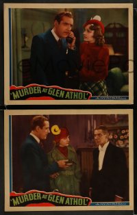 1k551 MURDER AT GLEN ATHOL 5 LCs 1936 great images of pretty Irene Ware, John Milian!