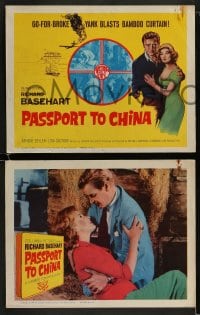 1k265 PASSPORT TO CHINA 8 LCs 1961 Richard Basehart tries to help Lisa Gastoni flee Red China!