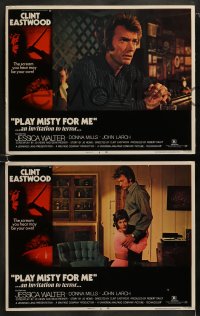 1k648 PLAY MISTY FOR ME 4 LCs 1971 classic Clint Eastwood, Jessica Walter, an invitation to terror!