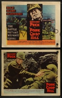 1k271 PORK CHOP HILL 8 LCs 1959 Lewis Milestone directed, Korean War soldier Gregory Peck!