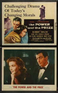 1k272 POWER & THE PRIZE 8 LCs 1956 Robert Taylor & Elisabeth Mueller deal w/today's changing morals!