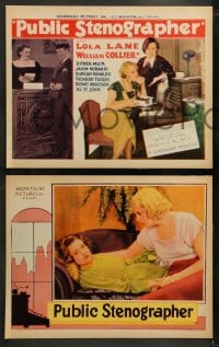1k278 PUBLIC STENOGRAPHER 8 LCs 1934 pretty Lola Lane w/ William Collier Jr., Esther Muir!