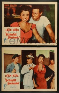 1k571 SCANDAL IN SORRENTO 5 LCs 1956 Sophia Loren is the world's most curvacious covergirl, De Sica