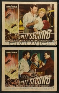 1k492 SPLIT SECOND 6 LCs 1953 Stephen McNally, sexy Alexis Smith, Dick Powell film noir!