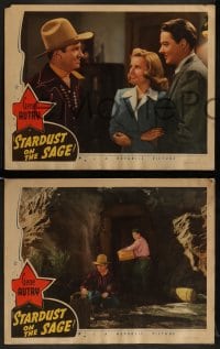 1k774 STARDUST ON THE SAGE 3 LCs 1942 romantic close up of Gene Autry & pretty Edith Fellows!
