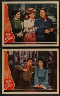 1k779 THAT'S THE SPIRIT 3 LCs 1945 Peggy Ryan, wacky Jack Oakie, June Vincent!