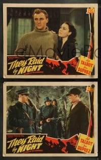 1k668 THEY RAID BY NIGHT 4 LCs 1942 Lyle Talbot & Duprez, A Story of the Commandos, World War II!