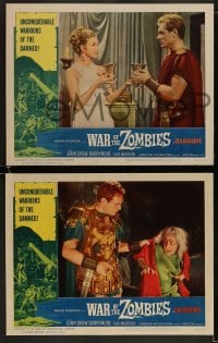 1k588 WAR OF THE ZOMBIES 5 LCs 1965 John Drew Barrymore, unconquerable warriors of the damned!