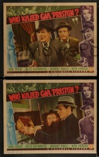 1k793 WHO KILLED GAIL PRESTON 3 LCs 1938 beautiful young Rita Hayworth, Don Terry, & Paige!