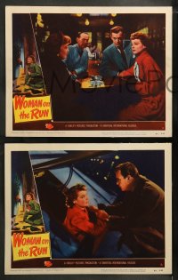1k680 WOMAN ON THE RUN 4 LCs 1950 cool images of Ann Sheridan, Dennis O'Keefe, film noir!