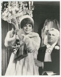 1m632 PENELOPE deluxe 10.25x13.25 still 1960s c/u of Natalie Wood in fur coat under chandelier!