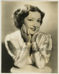 1m639 RAQUEL TORRES deluxe 11x13.75 still 1930s smiling portrait with hands on face by Schafer!