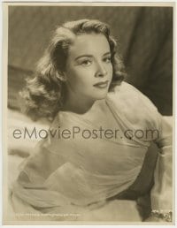 1m671 SUSAN PETERS deluxe 10x13 still 1940s beautiful close up laying down wearing sheer blouse!