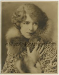 1m686 VILMA BANKY deluxe 11x14 still 1920s close up in cheetah fur coat by Irving Chidnoff!