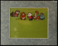 1m061 SHIRT TALES matted animation cel 1982 great image of cartoon animals from Hanna-Barbera!