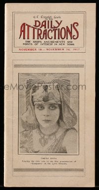 1m378 COMPLETE GUIDE TO THE DAILY ATTRACTIONS magazine November 18, 1917 Theda Bara in Cleopatra!