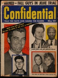 1m379 CONFIDENTIAL magazine May 1955 convict Rory Calhoun, The Girl in Gregory Peck's Bath Tub!