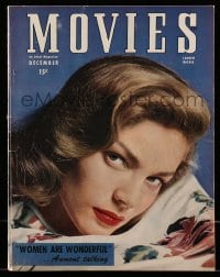 1m417 MODERN MOVIES magazine December 1946 cover portrait of sexy Lauren Bacall in The Big Sleep!