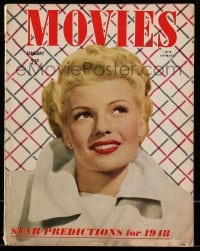 1m418 MODERN MOVIES magazine January 1948 sexy Rita Hayworth in The Lady from Shanghai by Coburn!