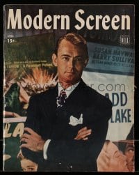 1m419 MODERN SCREEN magazine April 1946 cover portrait of Alan Ladd by And Now Tomorrow posters!