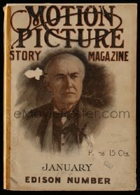 1m429 MOTION PICTURE magazine January 1914 great cover portrait of Thomas Edison!