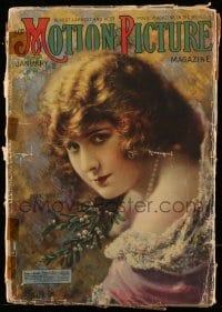 1m430 MOTION PICTURE magazine January 1918 great cover art of Pearl White by Leo Sielke Jr.!