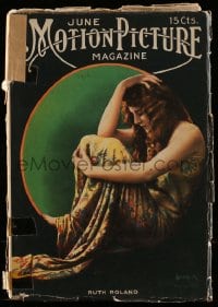 1m431 MOTION PICTURE magazine June 1916 great cover art of Ruth Roland by Leo Sielke Jr.!