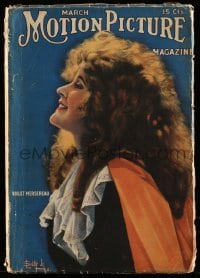 1m434 MOTION PICTURE magazine March 1917 cover art of Violet Mersereau by Leo Sielke Jr.!