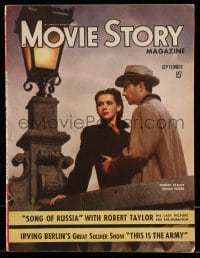 1m449 MOVIE STORY magazine September 1943 Robert Taylor & Susan Peters in Song of Russia!