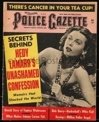 1m454 NATIONAL POLICE GAZETTE magazine February 1967 Hedy Lamarr's Unashamed Confession!