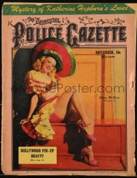 1m455 NATIONAL POLICE GAZETTE magazine November 1945 Hollywood Pin-Up Beauty in Mexican outfit!